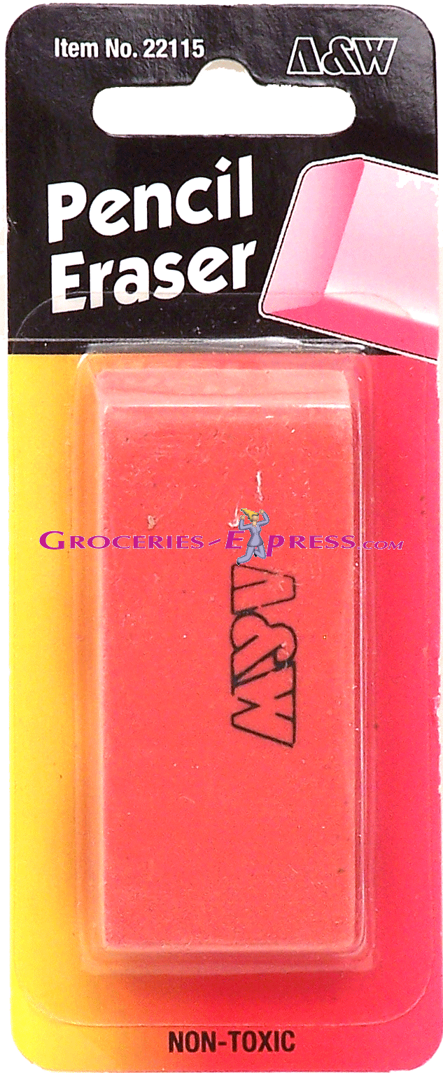 A & W&nbsp;&nbsp;pencil eraser, pink bar Full-Size Picture